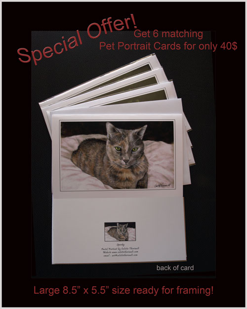 Pet Portrait Cards Prints by Colette Theriault