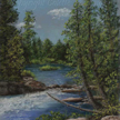 Cedar Falls Painting by Colette Theriault