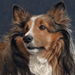 Therapy Dog painting in pastel