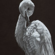great egret pastel painting