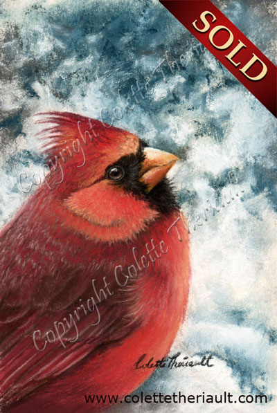 Northern Red Cardinal painting