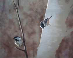 chickadee painting step 2